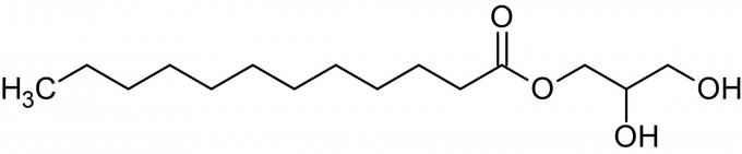 Chemische Struktur - Glyzerin monolaurate, Monoglyzerid und natürlich vorkommendes Tensid (ab142307)